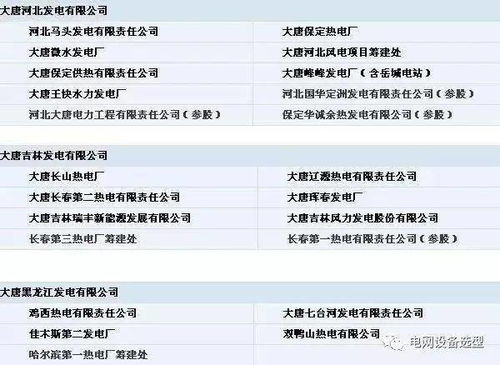 五大電力集團公司下屬電廠 部分 明細 留著很有用